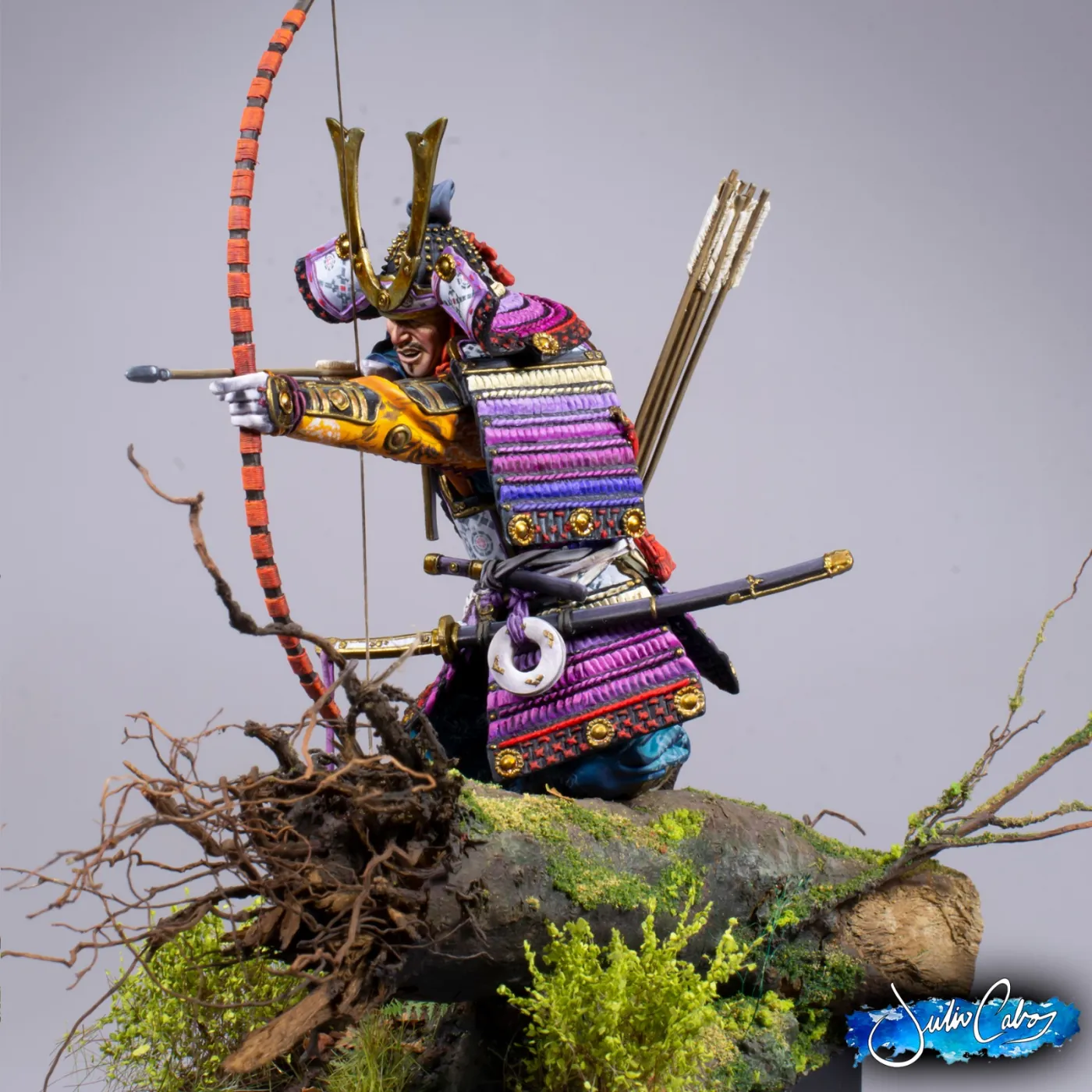 Samurái — miniatura pintada por Julio Cabos